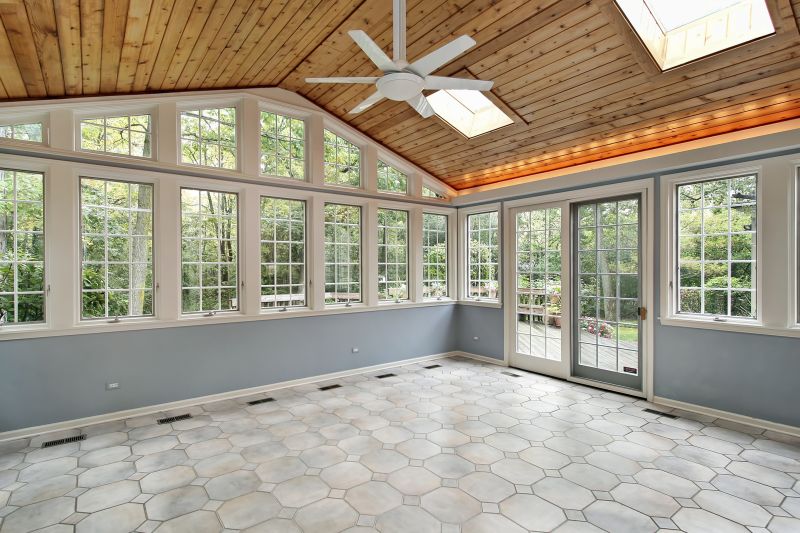 Sunroom with panoramic windows